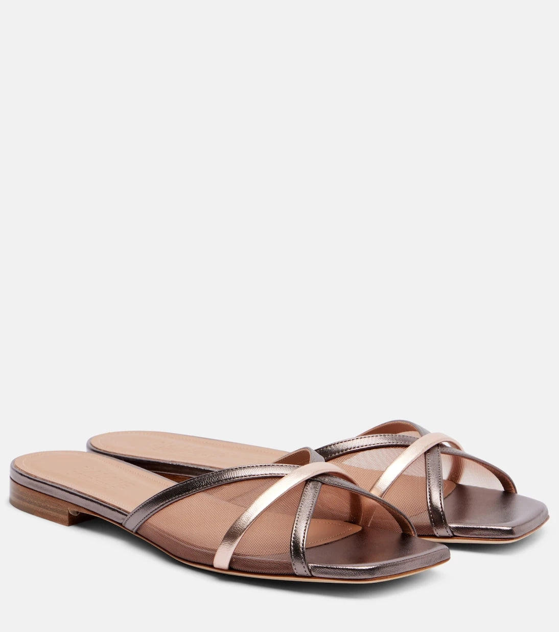 Malone Souliers - Perla leather and mesh slides