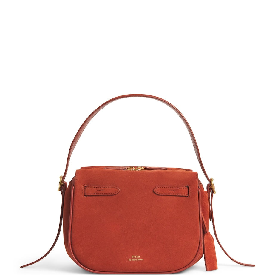 Polo Ralph Lauren Brown Small Suede ID Shoulder Bag