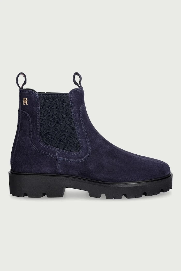 TH MONOGRAM SUEDE CHELSEA BOOT Kadın Süet Chelsea Bot