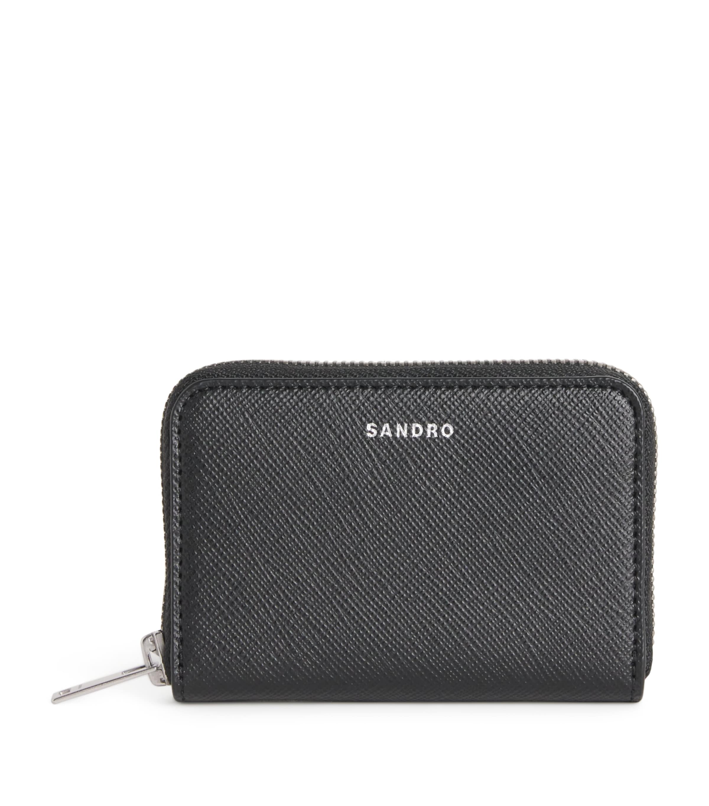 Grained Leather Zipped Wallet