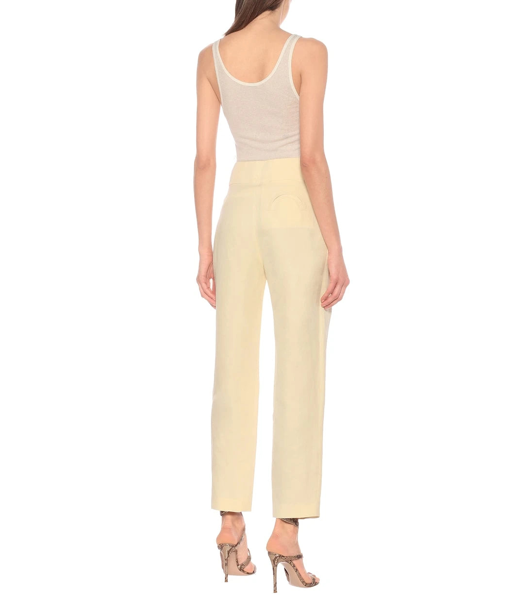 Blazé Milano - Basque linen and silk high-rise pants