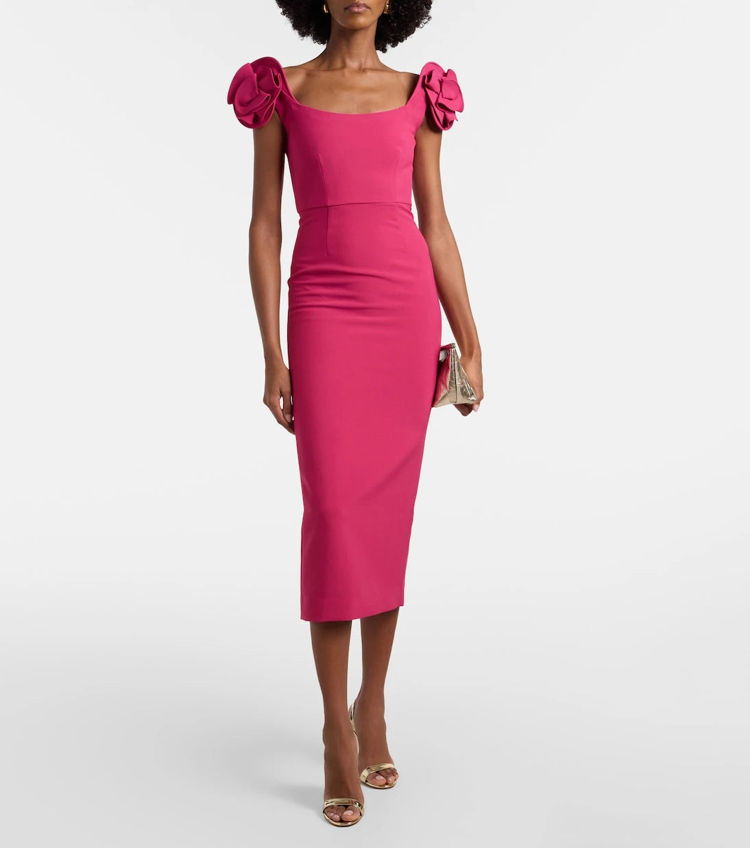 Roland Mouret - Floral-appliqué bustier dress