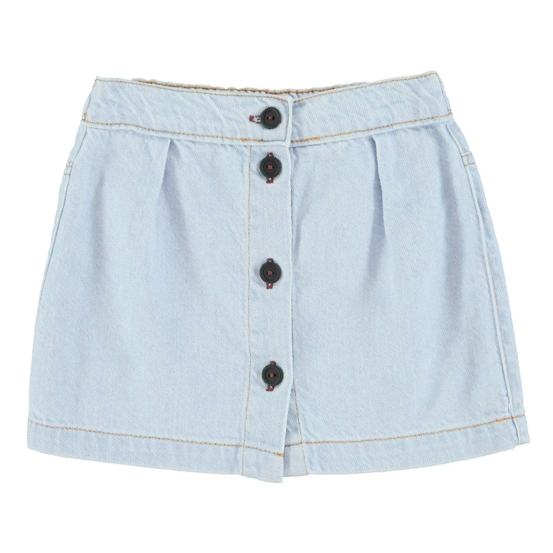 Piupiuchick - Button-down jean skirt | Light Blue