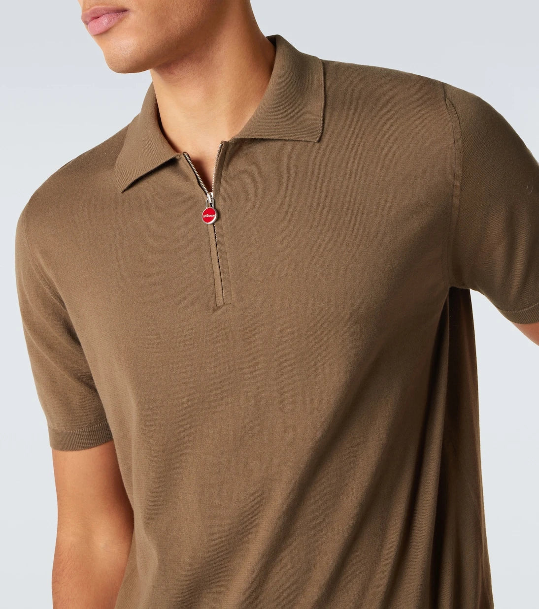 Kiton - Cotton half-zip polo shirt