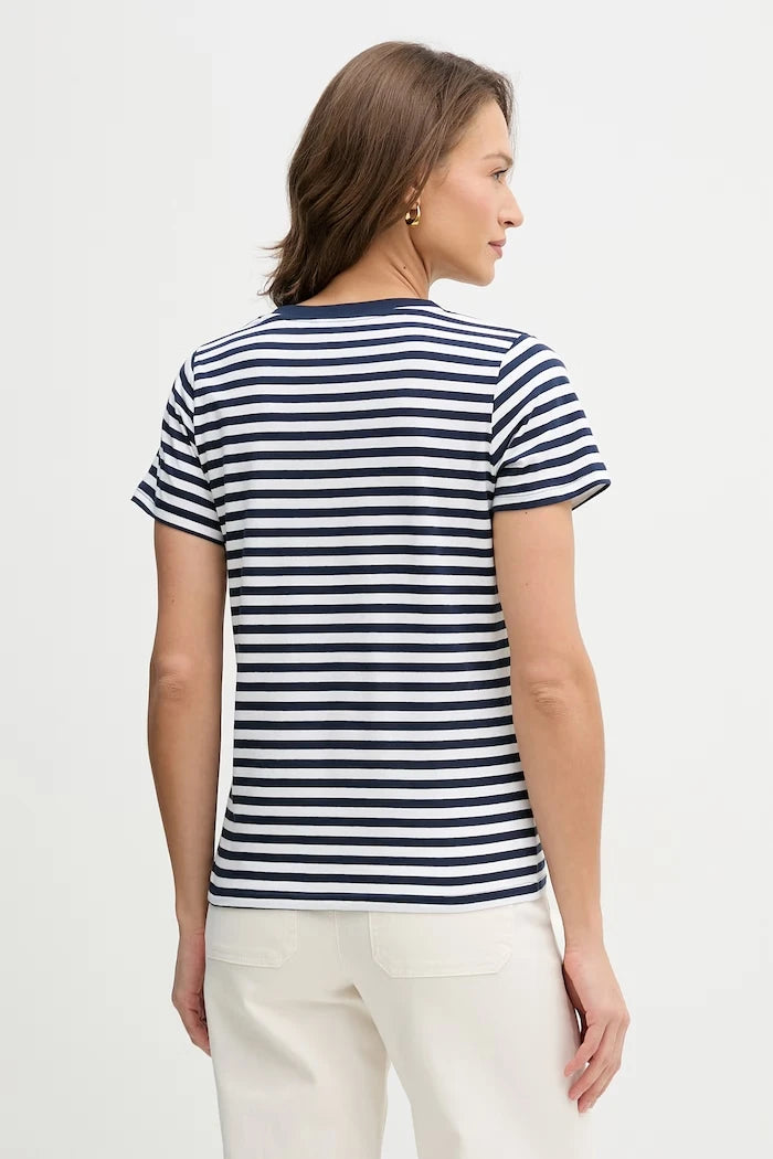 Памучна тениска U.S. Polo Assn. STRIPE V-NECK