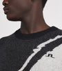 J Lindeberg Black Wool-Blend Jacquard Jaxton Sweater