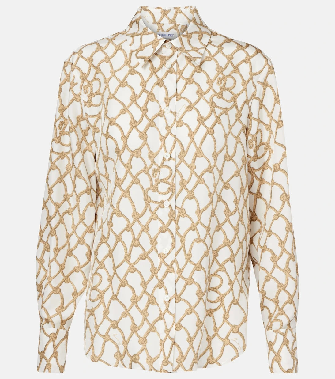 Burberry - Printed silk poplin shirt