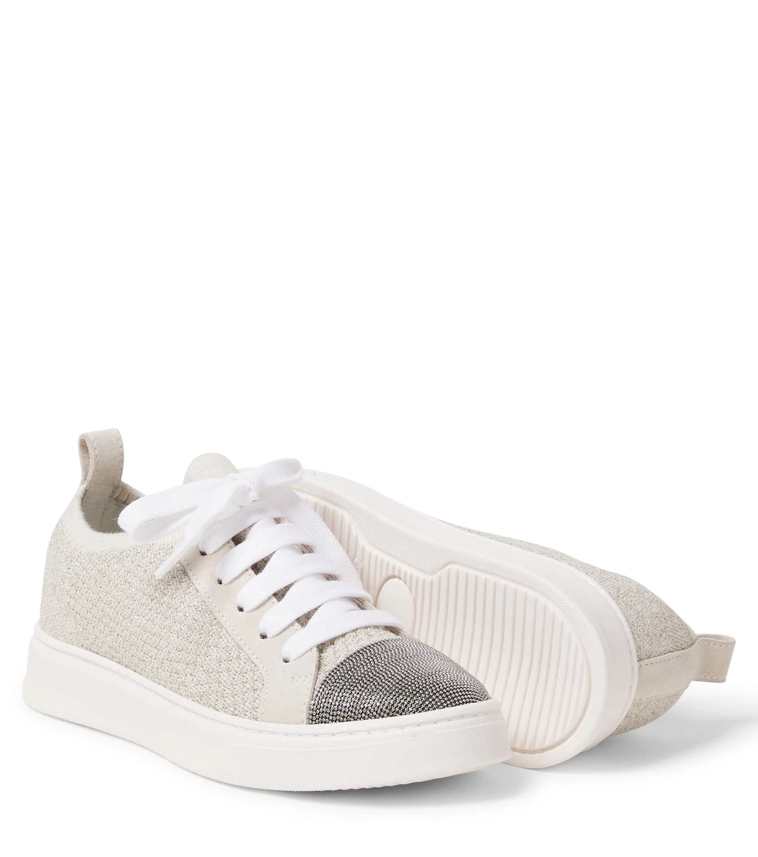 Brunello Cucinelli Kids - Monili knitted sneakers