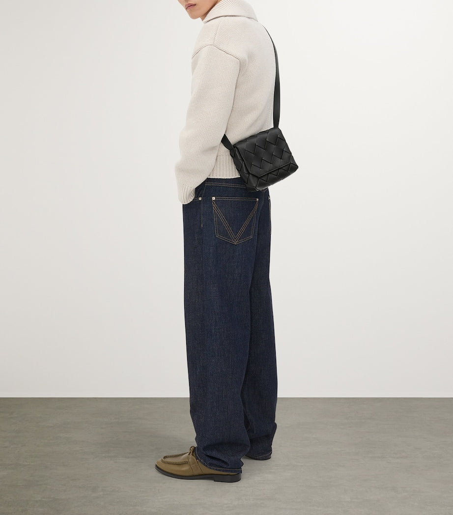 Bottega Veneta Suede Intreccio Diago Cross-Body Bag