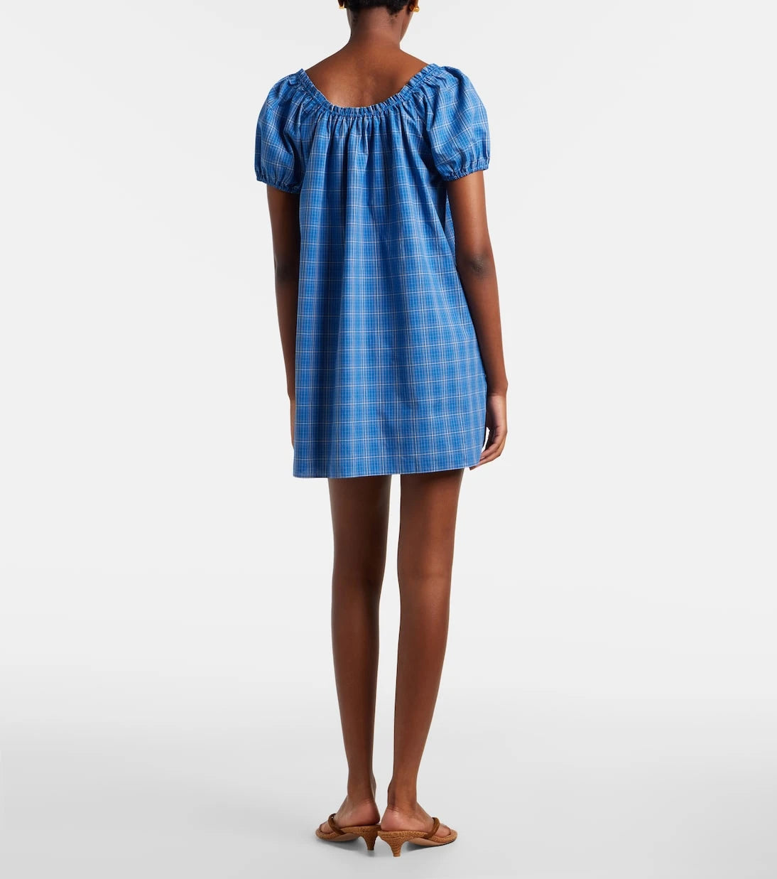 Faithfull - Costa plaid cotton minidress