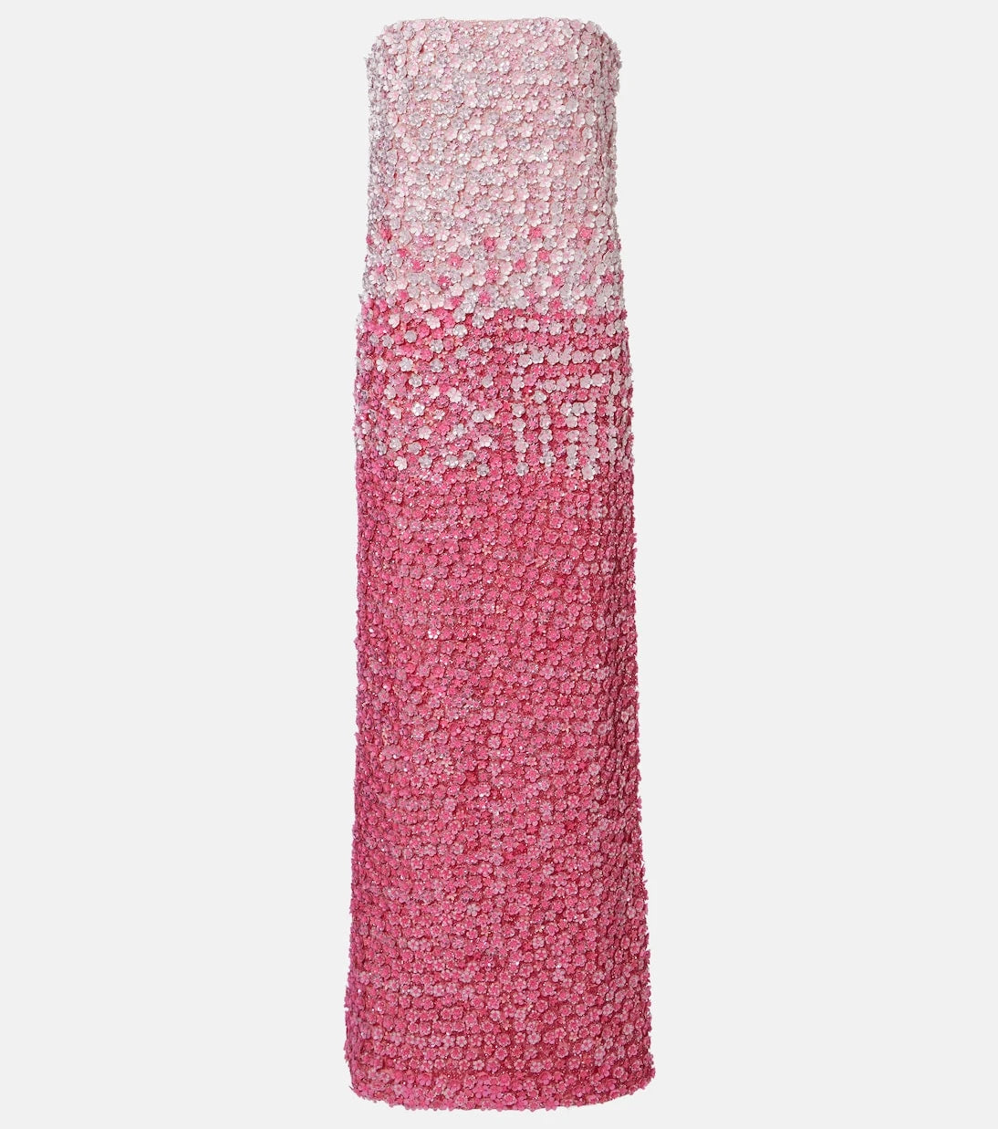 Là Fuori - Floral sequined silk gown