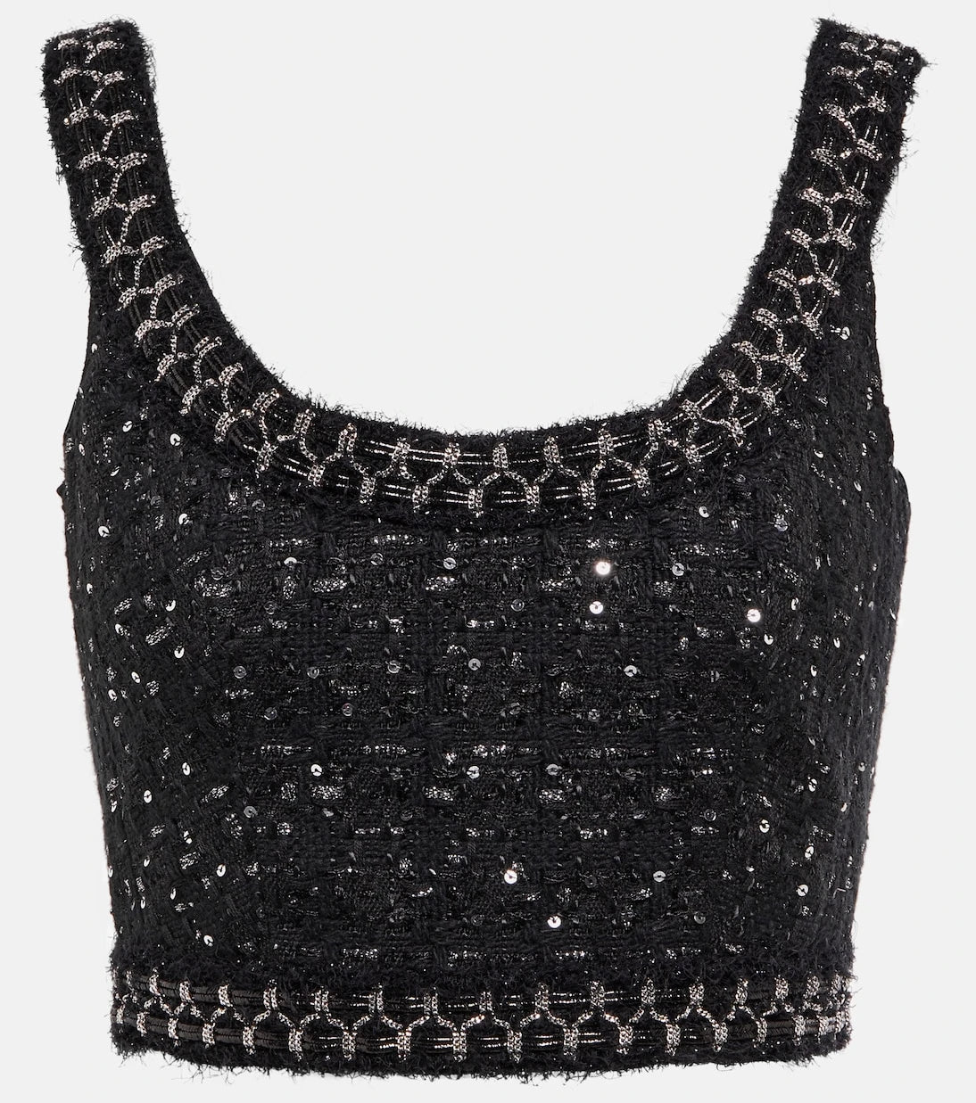 Giambattista Valli - Embellished tweed crop top