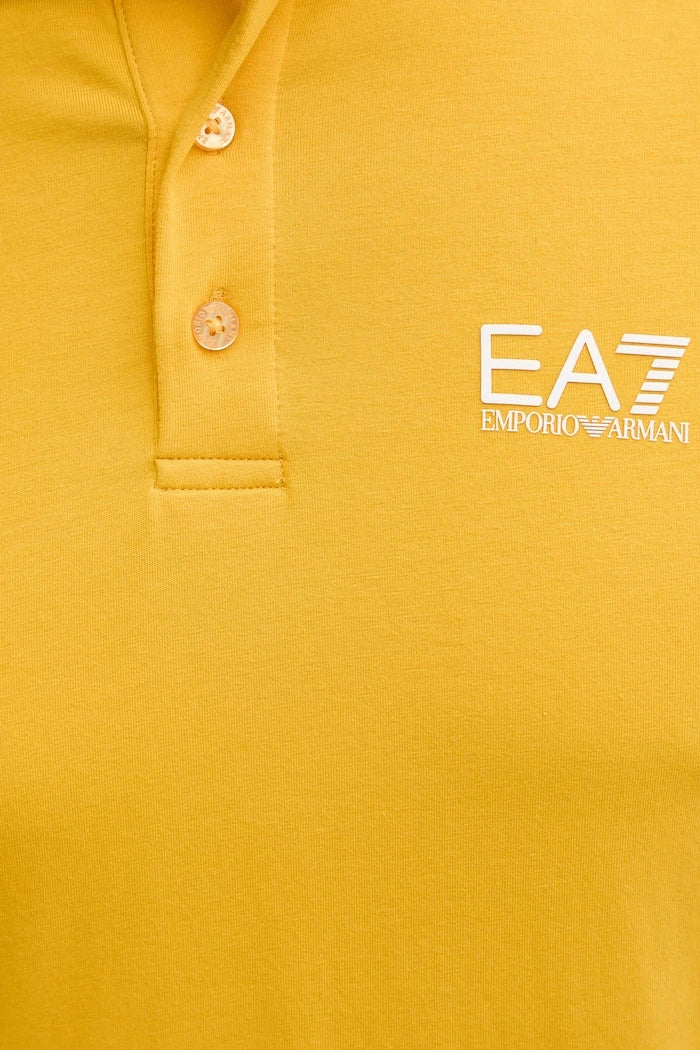EA7 Emporio Armani erkek pamuklu elastan yakalı tişört
