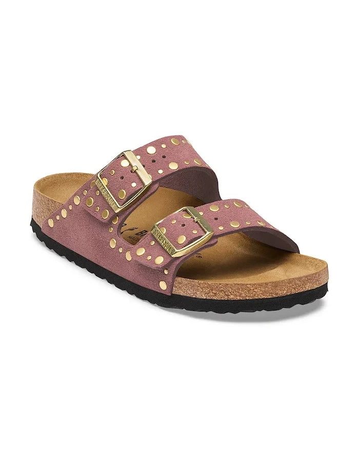 Birkenstock Kadın Süet Terlik Arizona Rivets Suede Leather