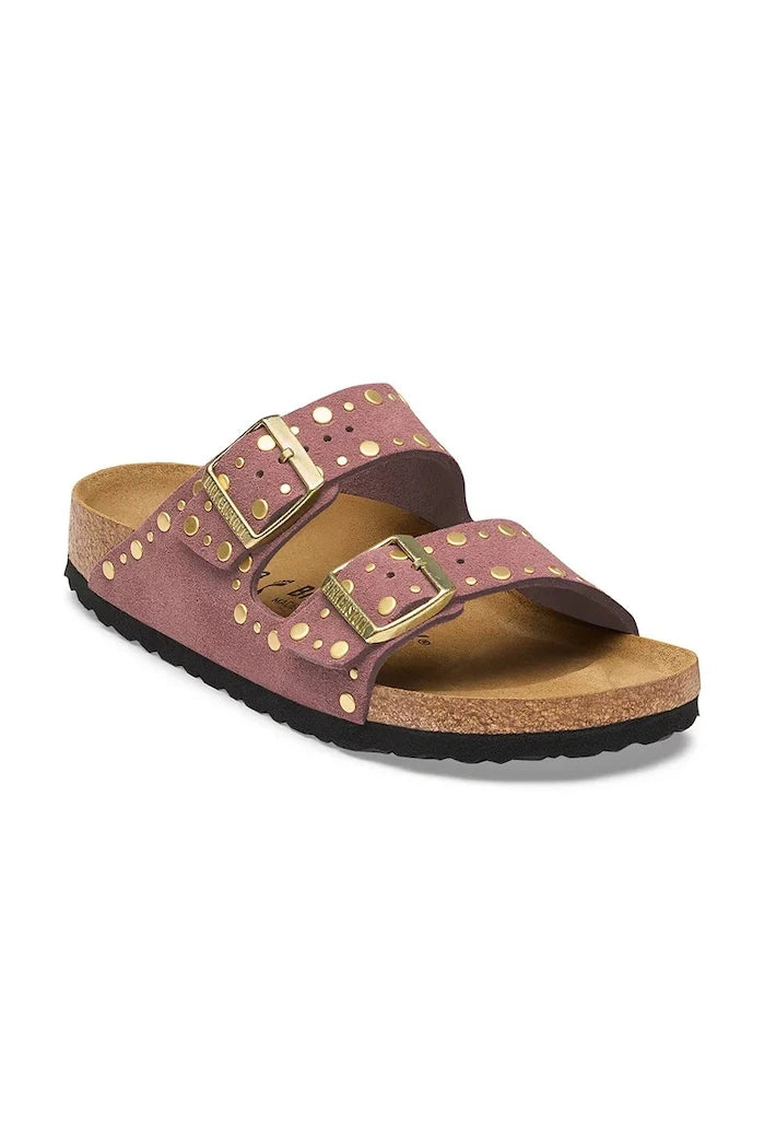 Birkenstock Kadın Süet Terlik Arizona Rivets Suede Leather