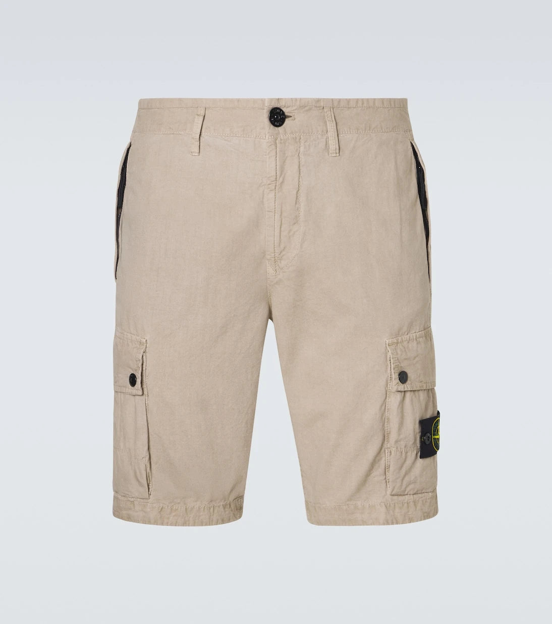 Stone Island - Compass cotton canvas shorts