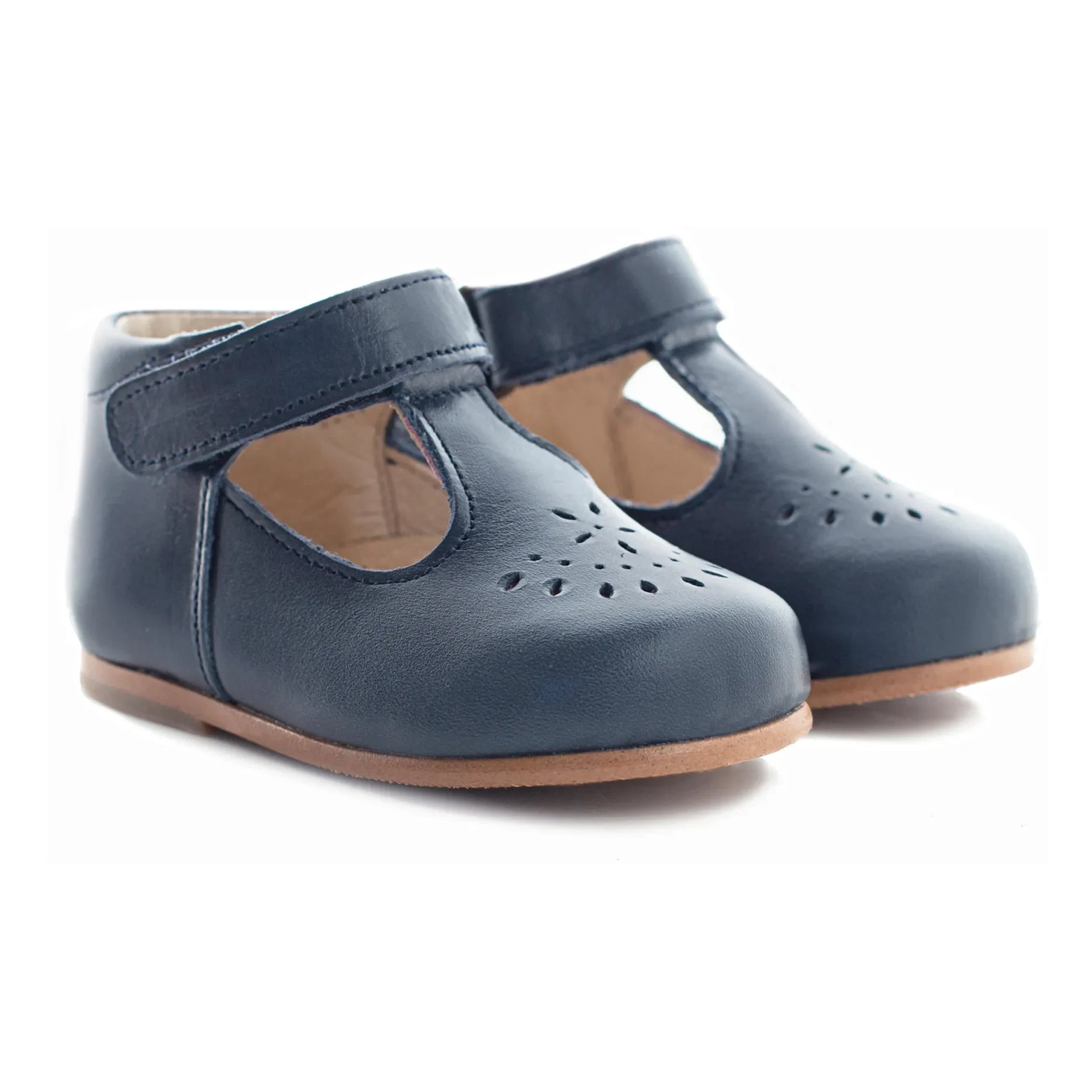 Poppée - Milton T-Bar Velcro Mary Janes | Navy blue