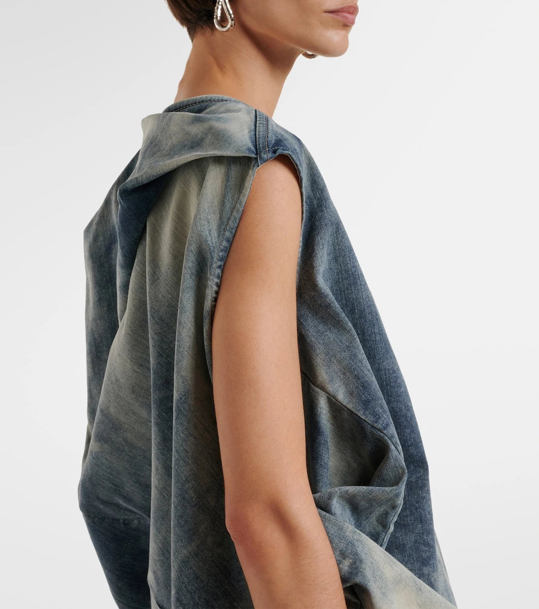 Rick Owens - Draped denim top