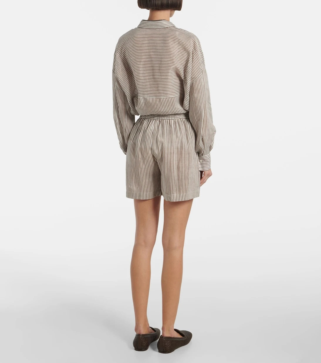 Brunello Cucinelli - Linen and silk Bermuda short