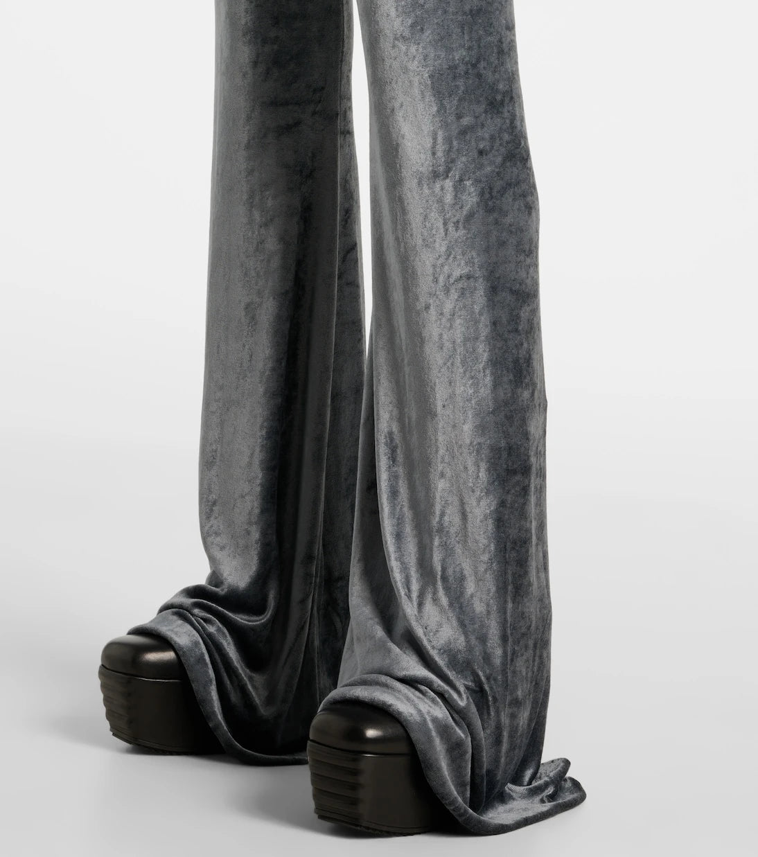 Rick Owens - Dirt high-rise velvet flared pants