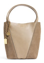 Chloé Small Leather-Suede Spin Tote Bag