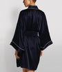 Olivia von Halle Navy Silk Mimi Robe