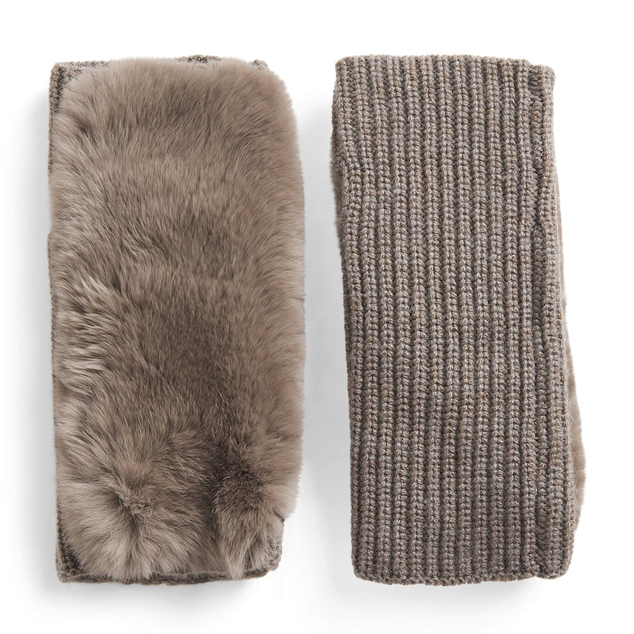 Blue Rex Rabbit Mittens