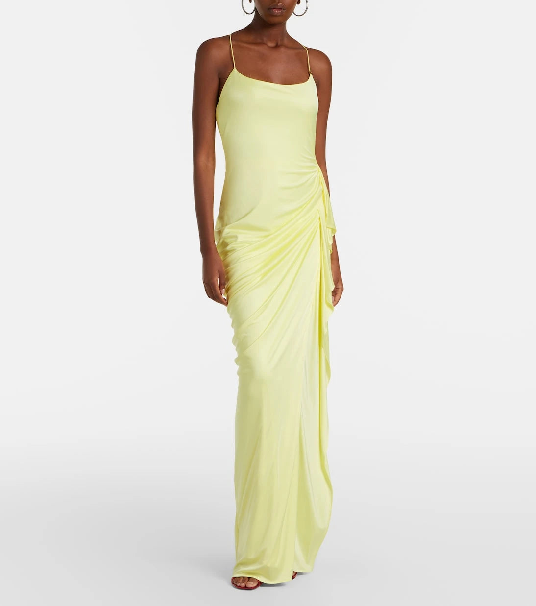 Versace - Medusa draped jersey gown