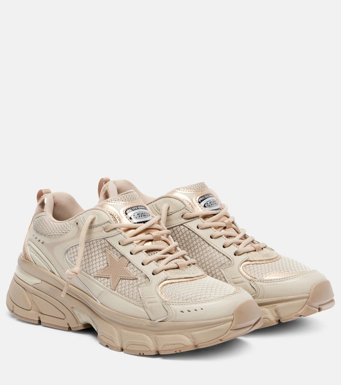 Golden Goose - Lightstar leather-trimmed sneakers