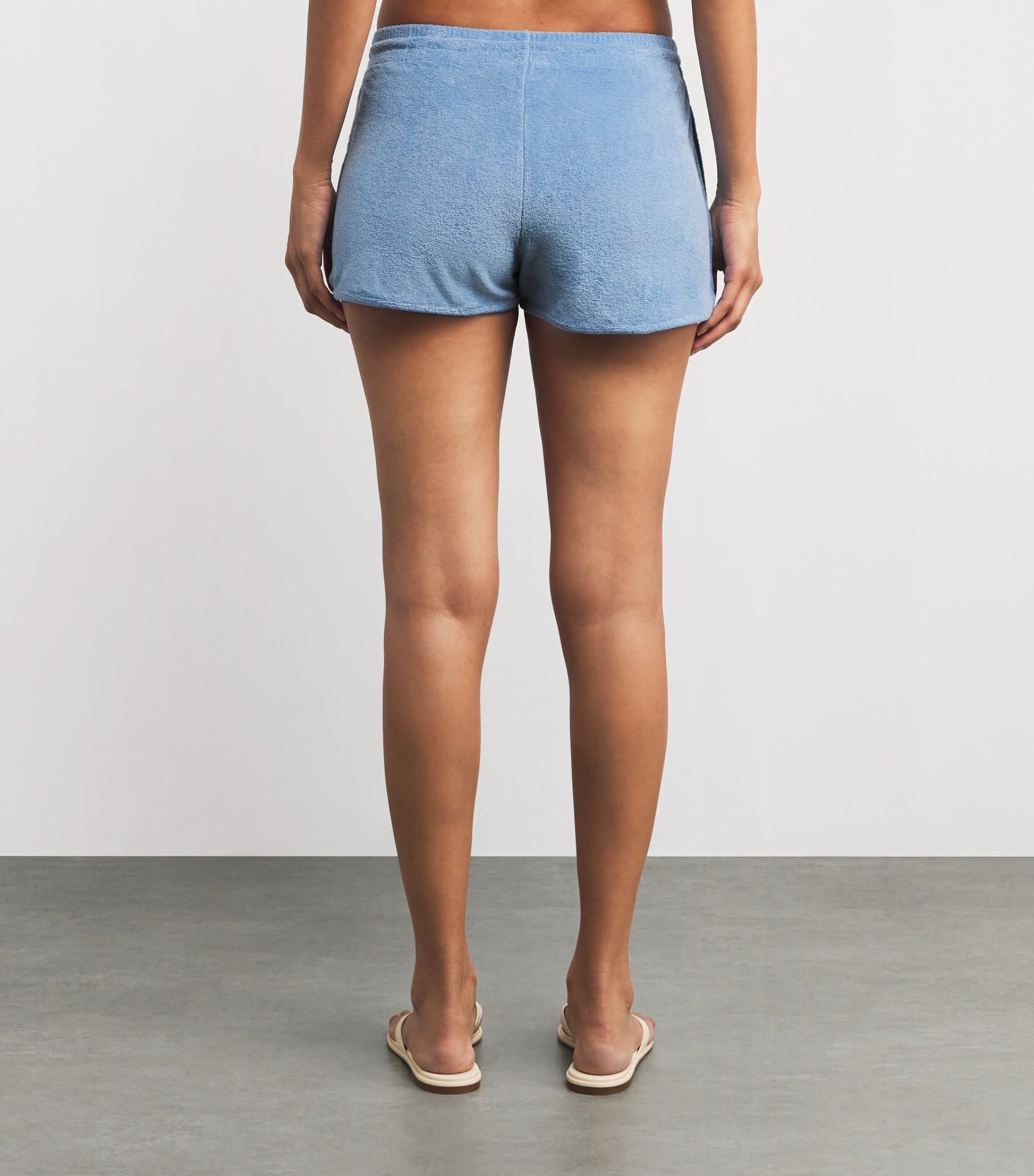 Hunza G Blue Cotton Terry Towelling Shorts