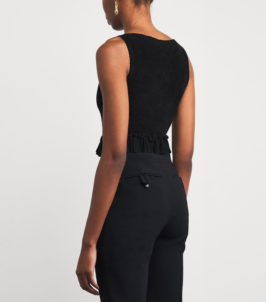 Black Knitted Crop Top