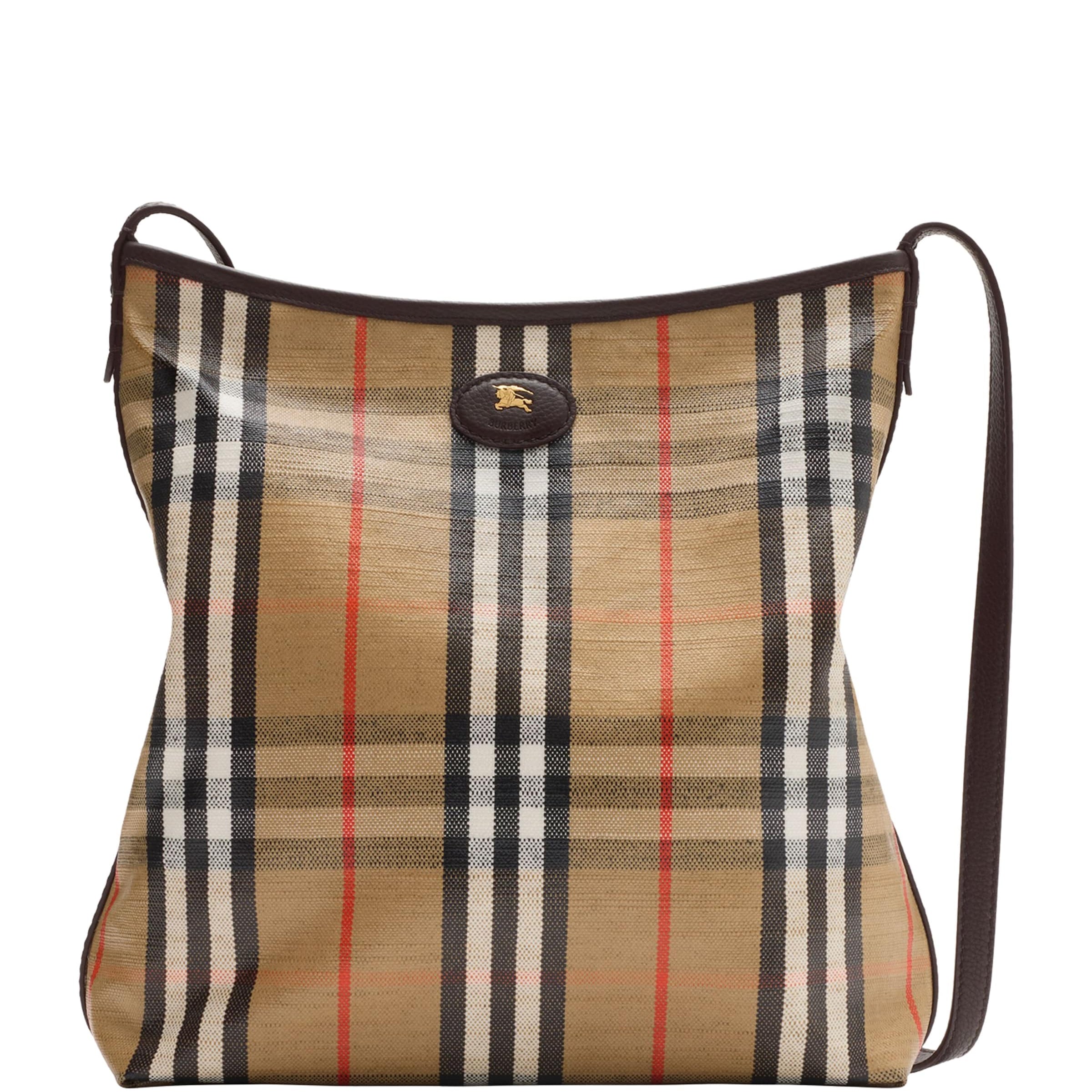 Burberry Small Canvas Highlands Shoulder Bag