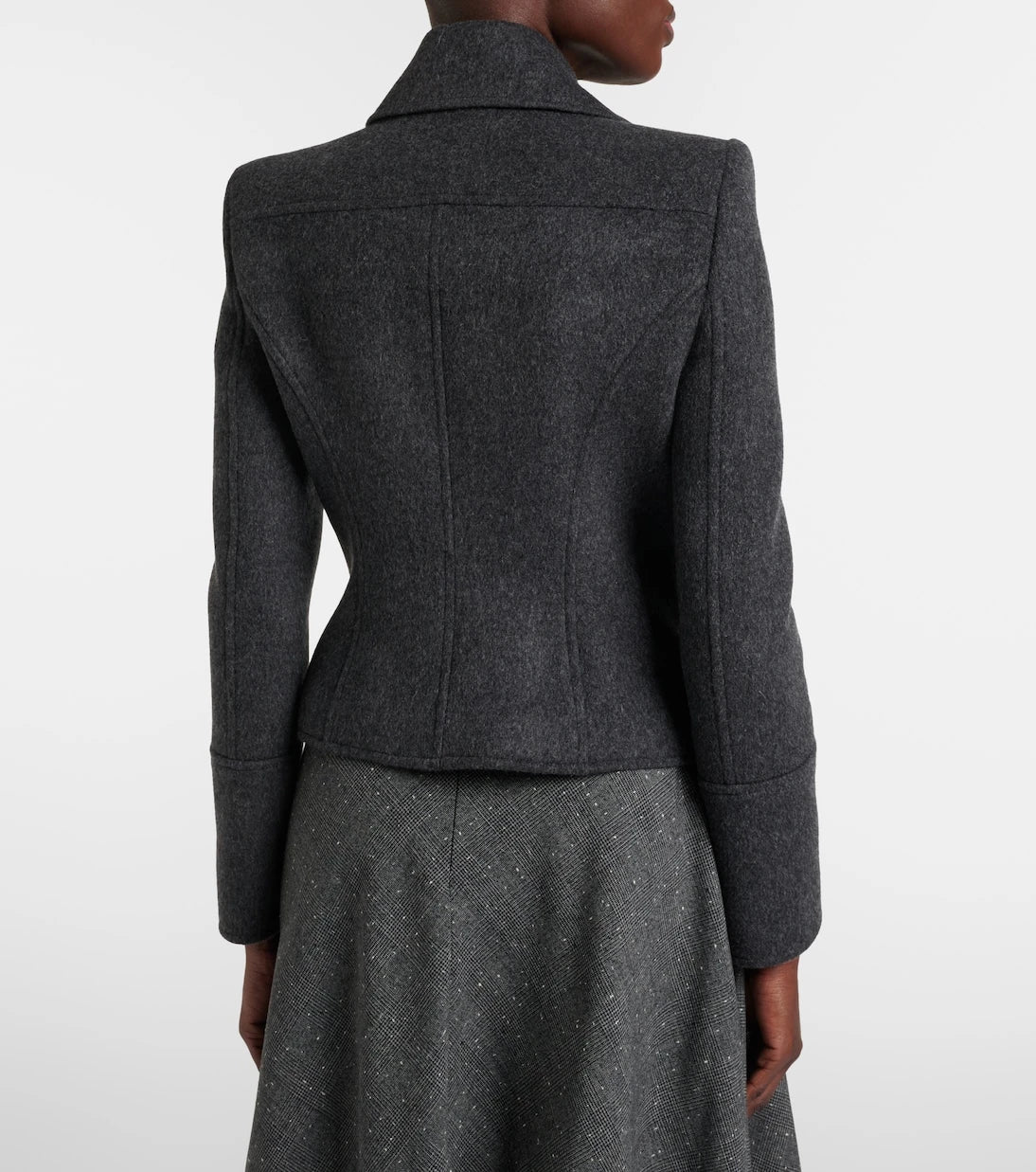 McQueen - Double-breasted wool jacket