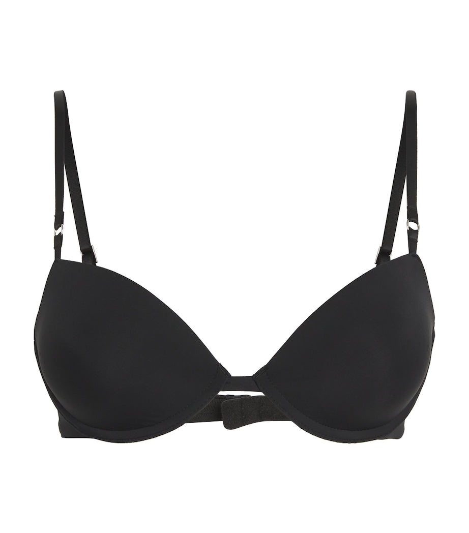 Black Minimalist Demi-Cup Bra