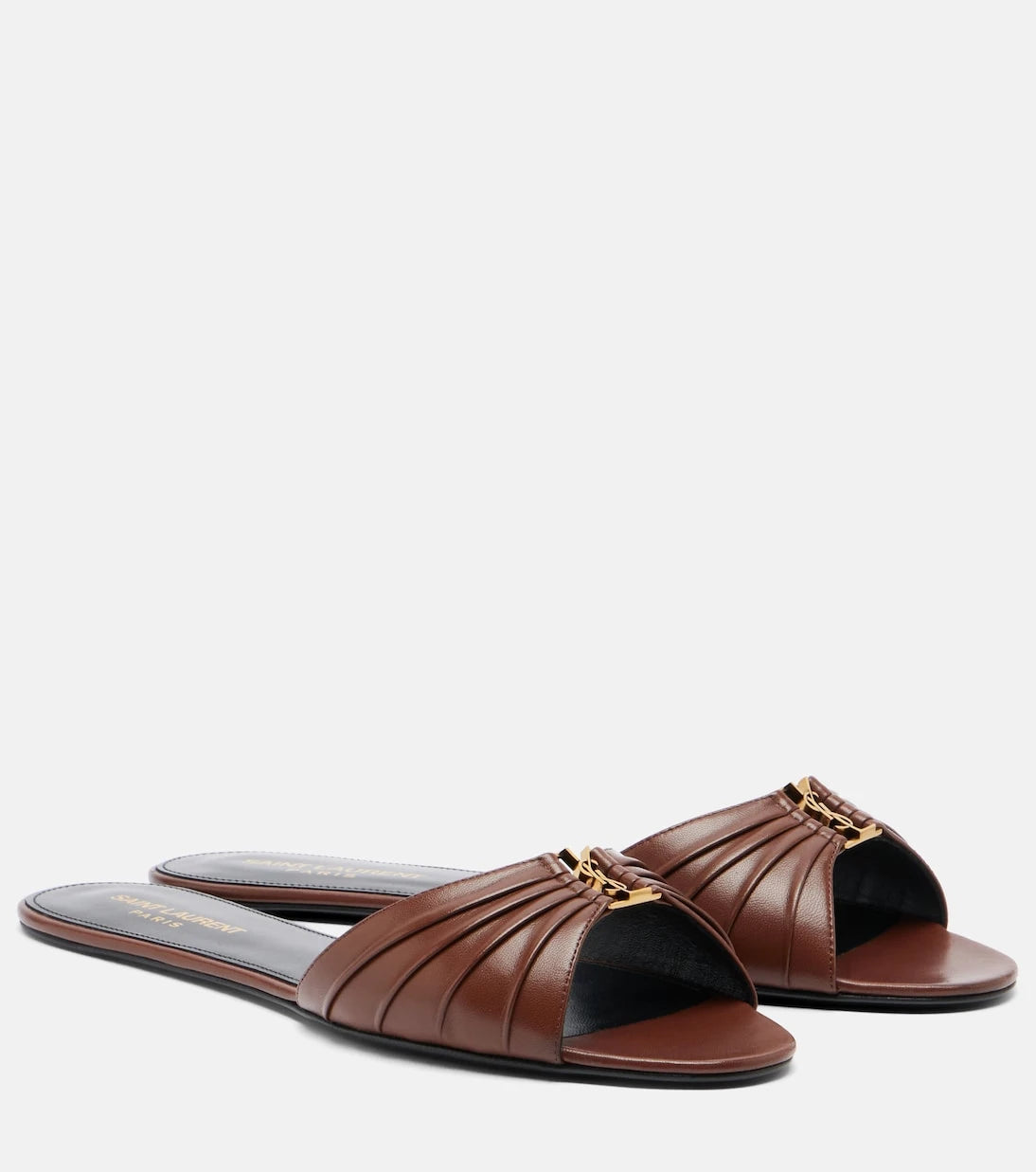 Saint Laurent - Babylone leather slides