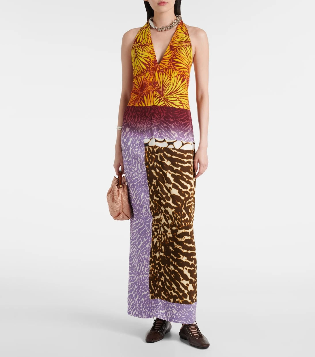 Dries Van Noten - Printed halterneck maxi dress