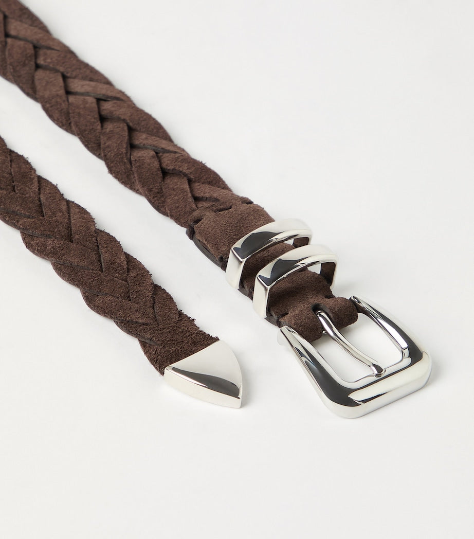 Brunello Cucinelli Suede Braided Belt