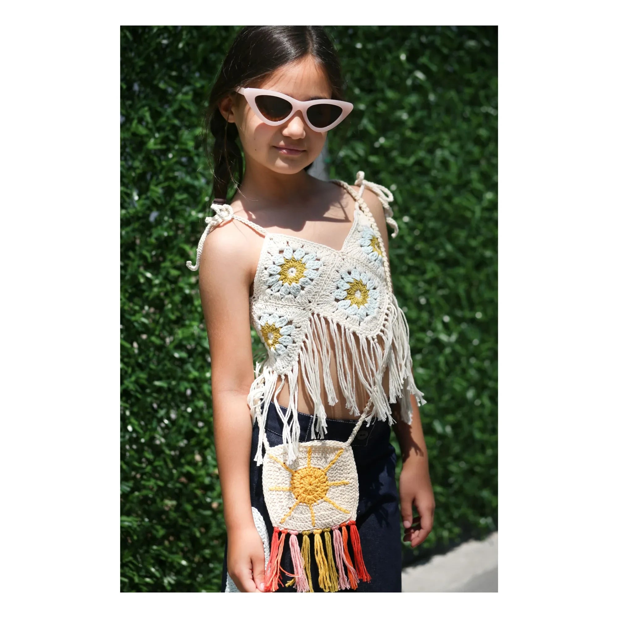 Kalinka - Atacama Crochet Fringe Top | Ecru