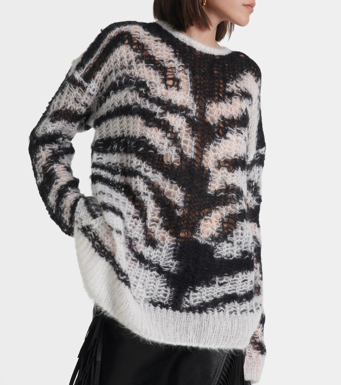 Stella McCartney - Zebra-print wool-blend sweater