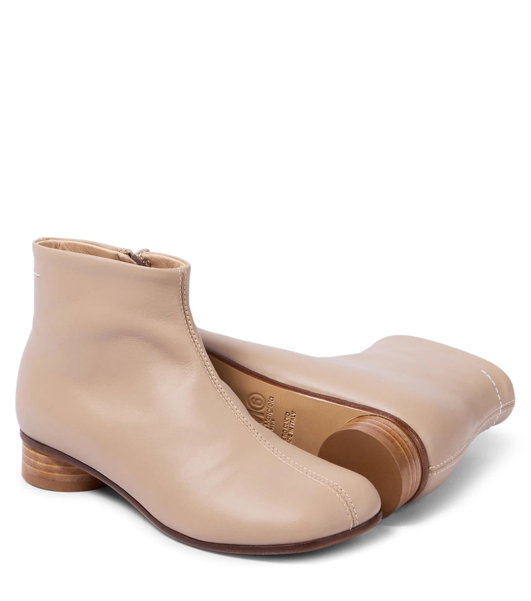MM6 Maison Margiela Kids - Leather ankle boots