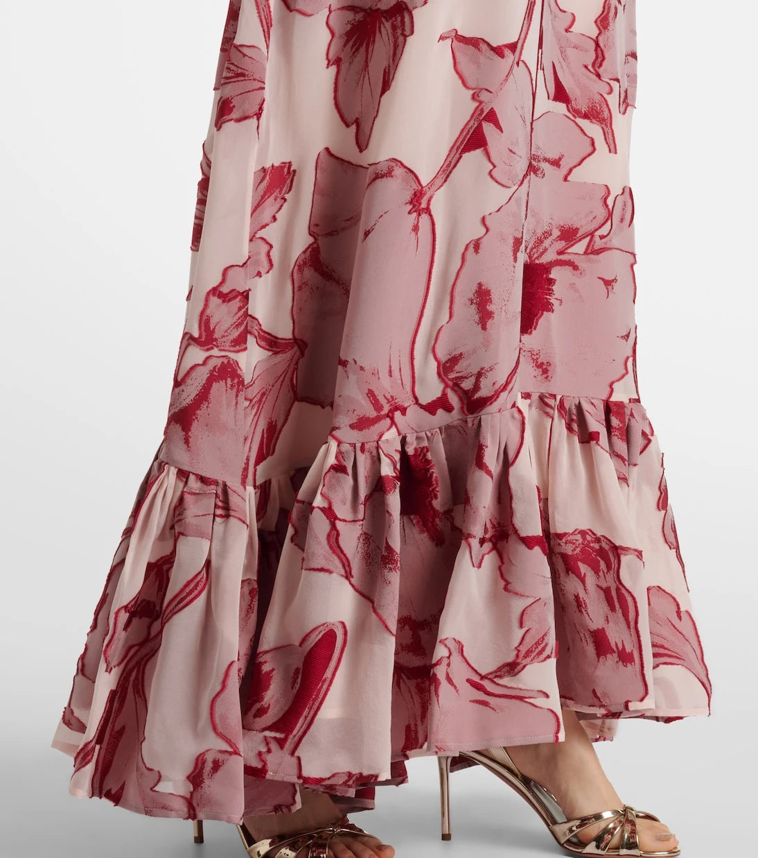La DoubleJ - Eve-Ning floral silk-blend gown