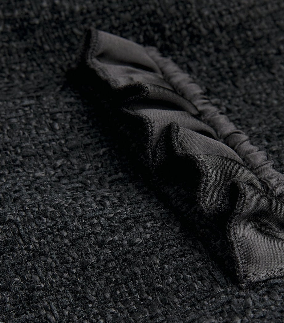 Tweed Ruffle Trousers BLACK
