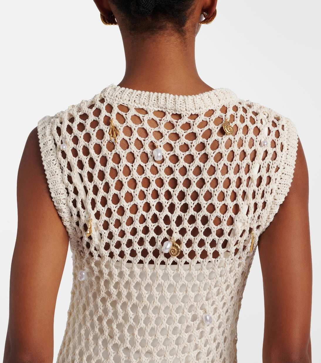 Simkhai - Coralia embellished crochet midi dress