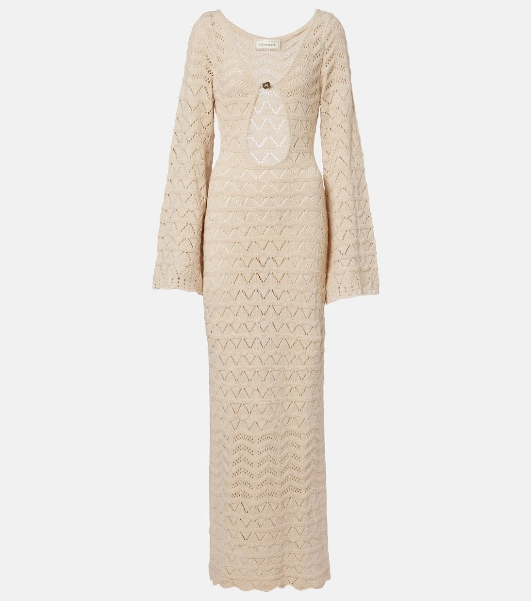 Bananhot - Rey crochet cotton-blend maxi dress