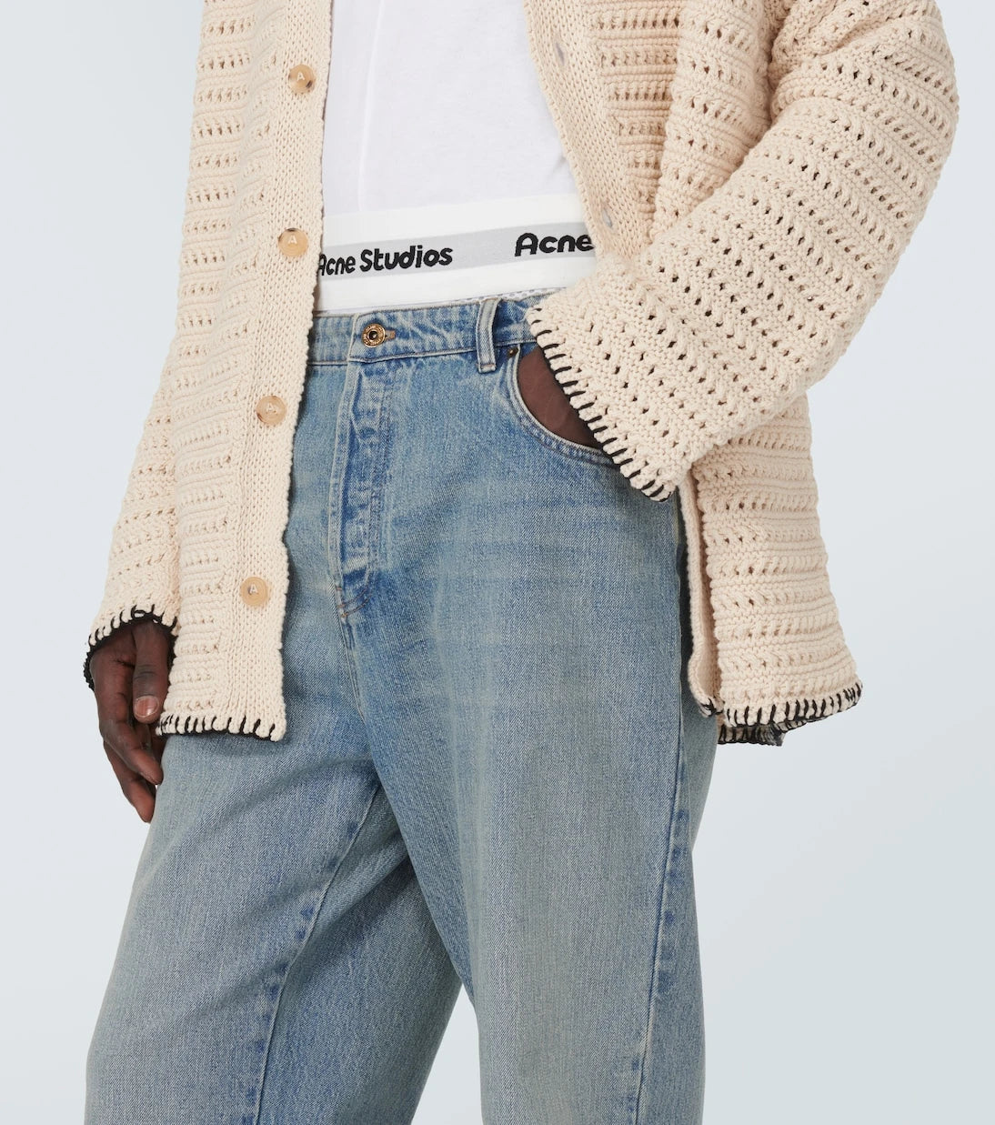 Acne Studios - شورت ركوب الدراجة بشعار العلامة التجارية