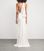 Victoria Beckham Ivory Satin Rouleaux Gown