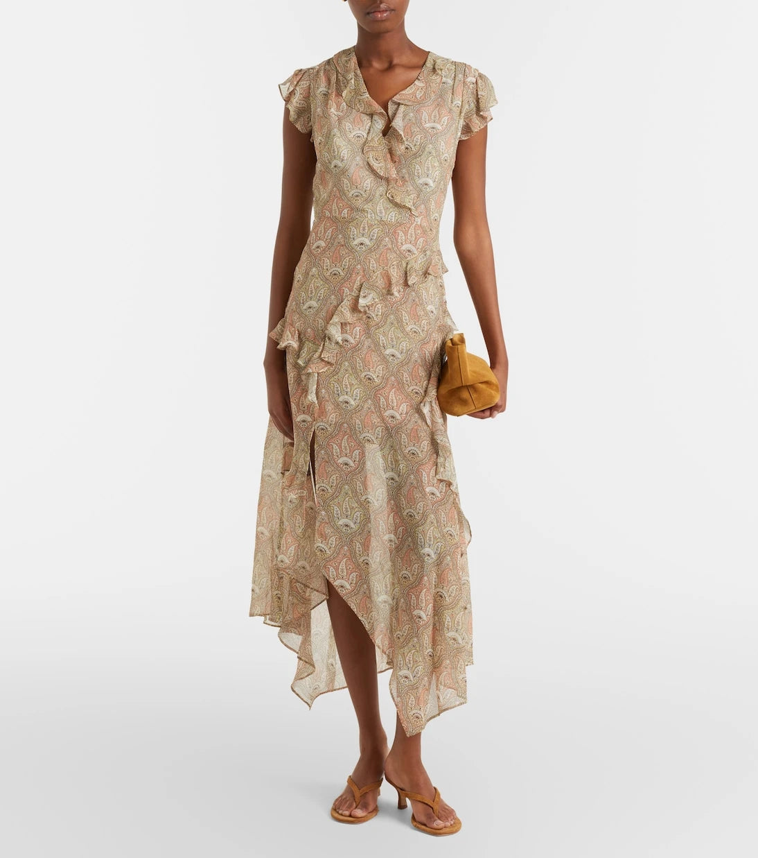 Veronica Beard - Avenel printed ruffled silk midi dress