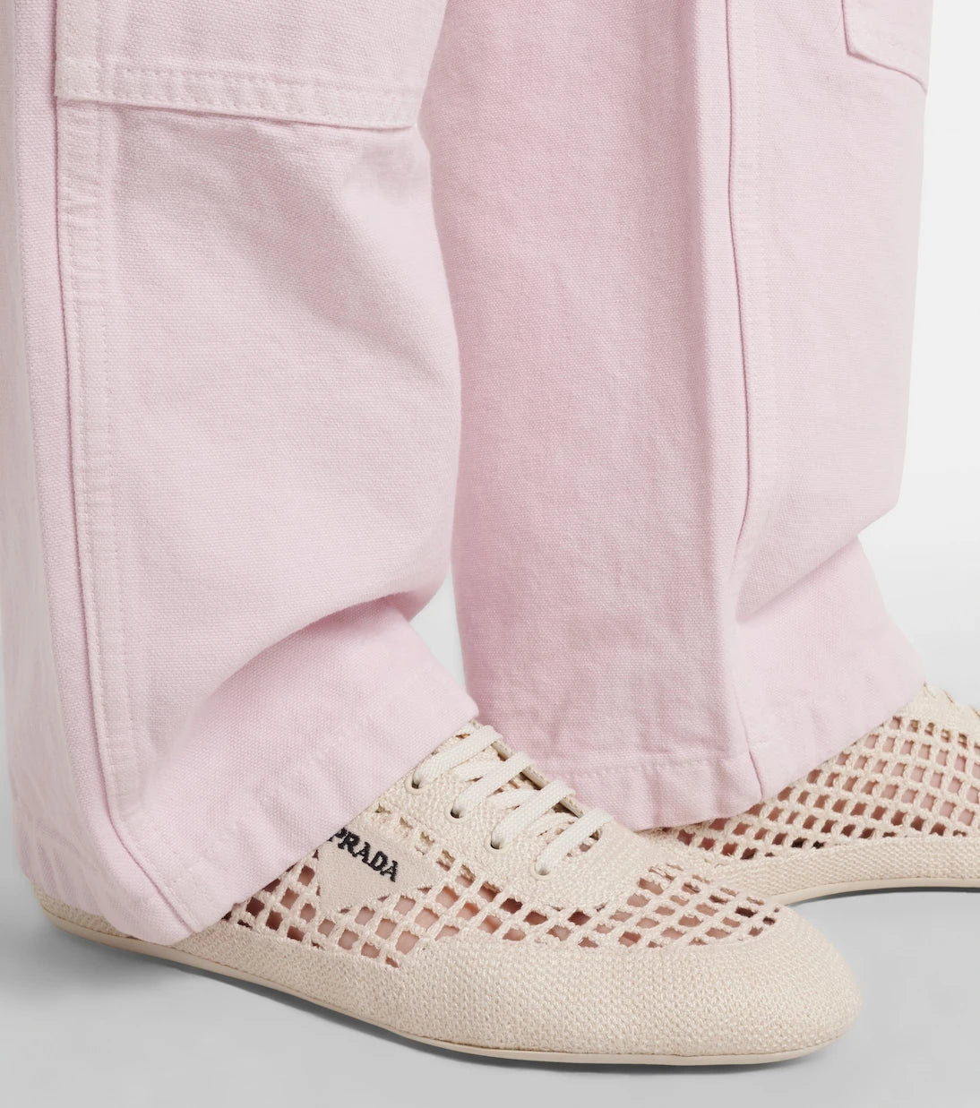 Prada - Collapse crochet sneakers