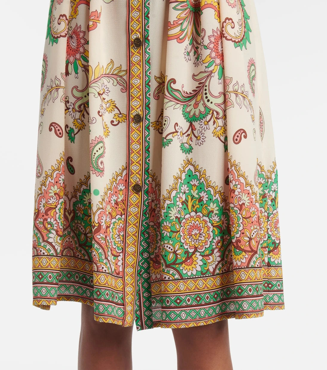 Etro - فستان ميدي بنقشة البيزلي