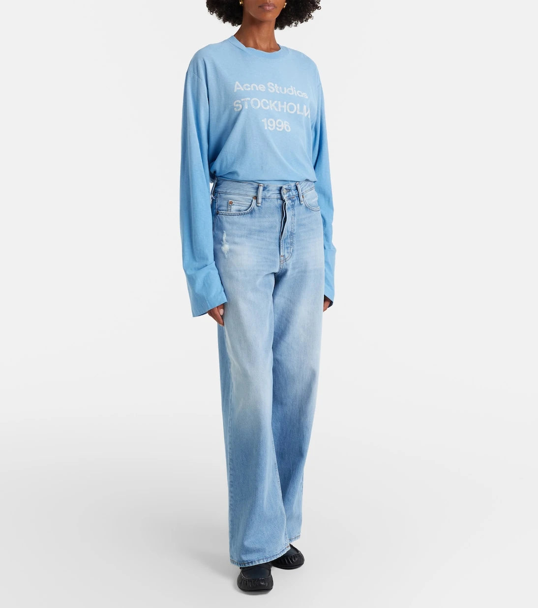 Acne Studios - جينز 1981 واسع الساق وخصر متوسط الارتفاع